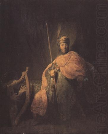 REMBRANDT Harmenszoon van Rijn David playing the Harp for aul (mk330 china oil painting image